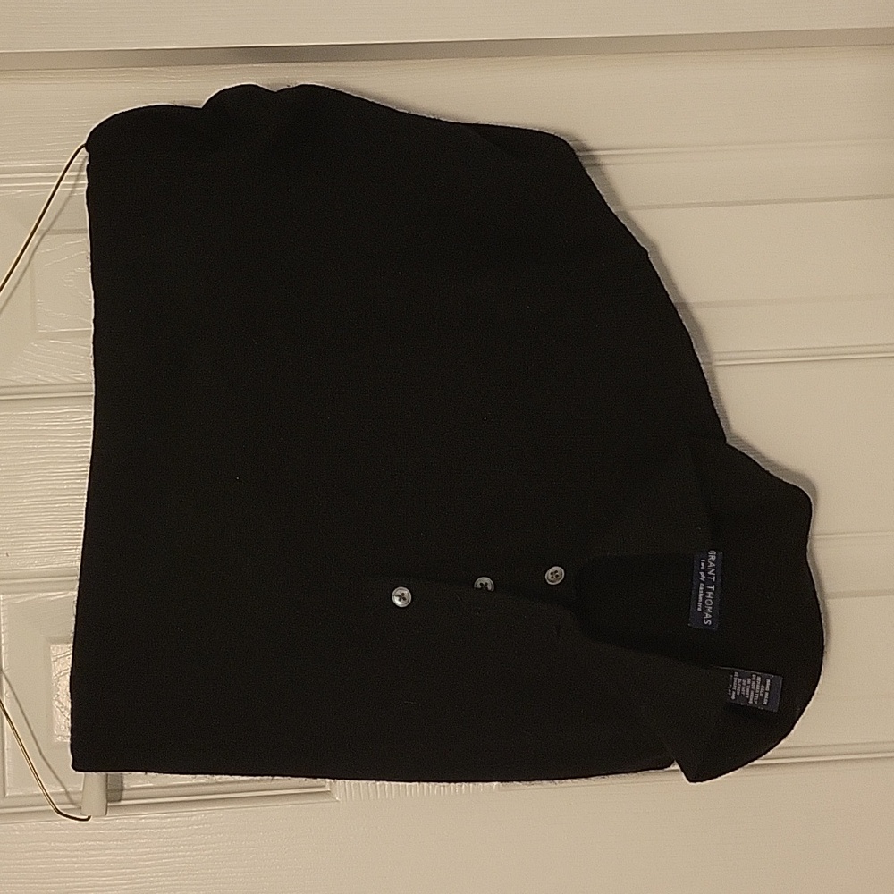 Grant Thomas, Black, Cashmere Sweater, Large